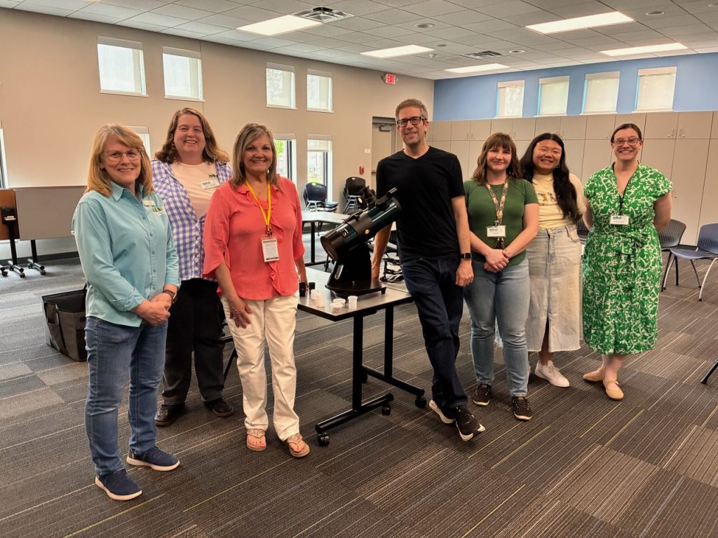 Warren County Astronomical Society donates telescopes to the Franklin-Springboro Public Library.